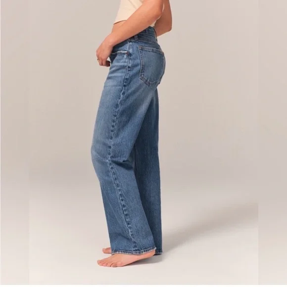 abercrombie & fitch 90s low rise baggy jeans - Picture 2 of 6